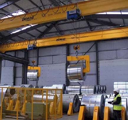 Demag Electric Rope Hoist Metal Flooring Plant