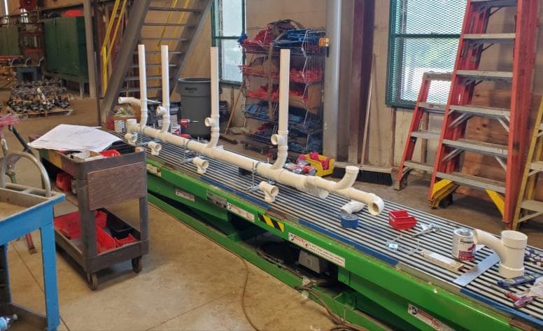 Kelley Tandem Scissor Lift Tables Team Up to Improve Productivity & Safety for Mechanical Specialty Contractor