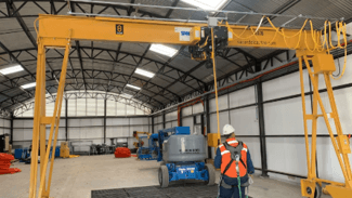 Equipment Repair Company Uses Spanco Gantry Crane for Technician Training