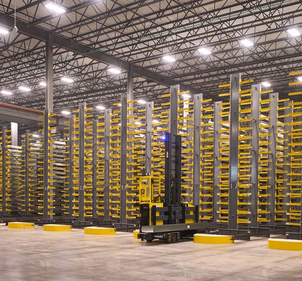 Metal Supplier Boosts Warehouse Efficiency With AGVs and Steel King Cantilever Racking