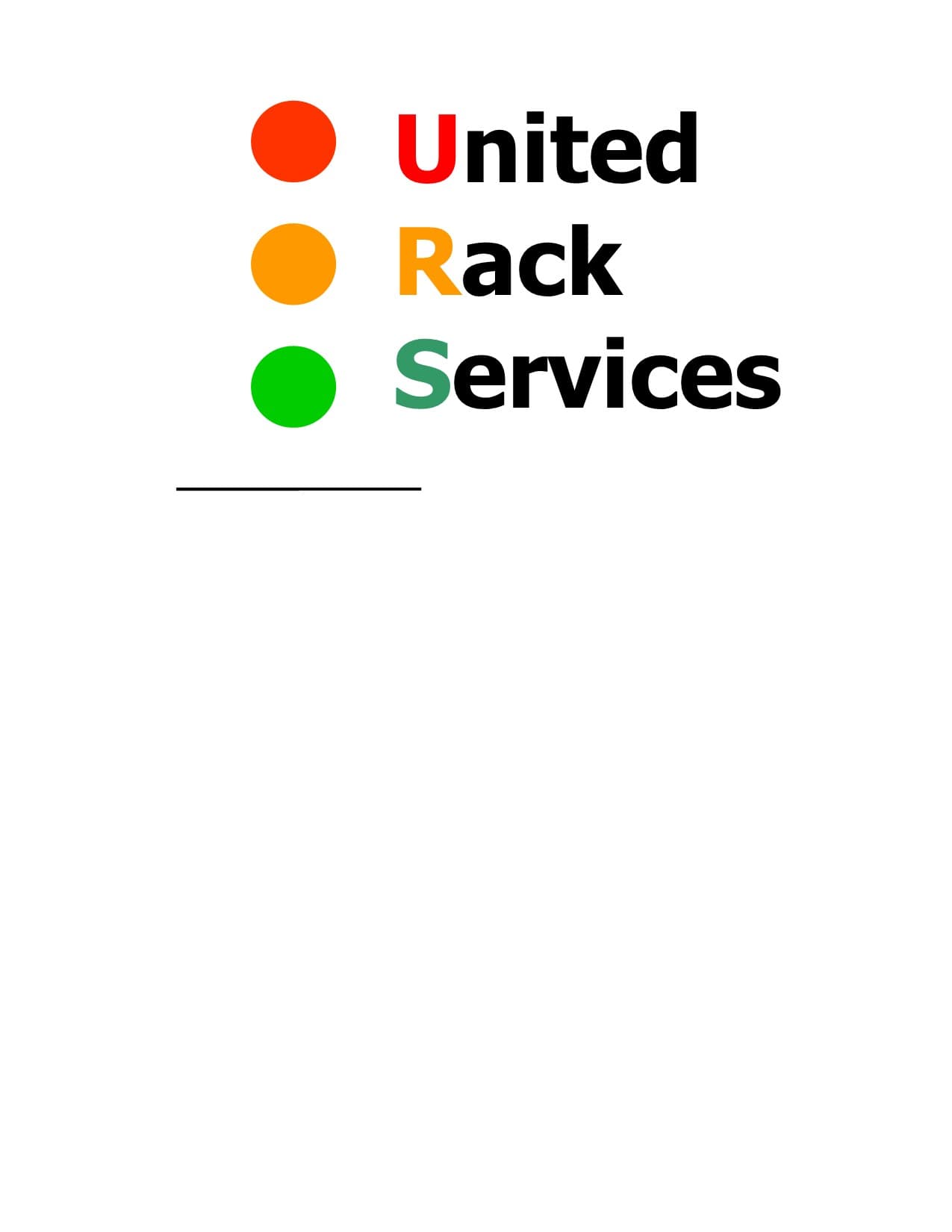 United Rack Services, Inc. Logo