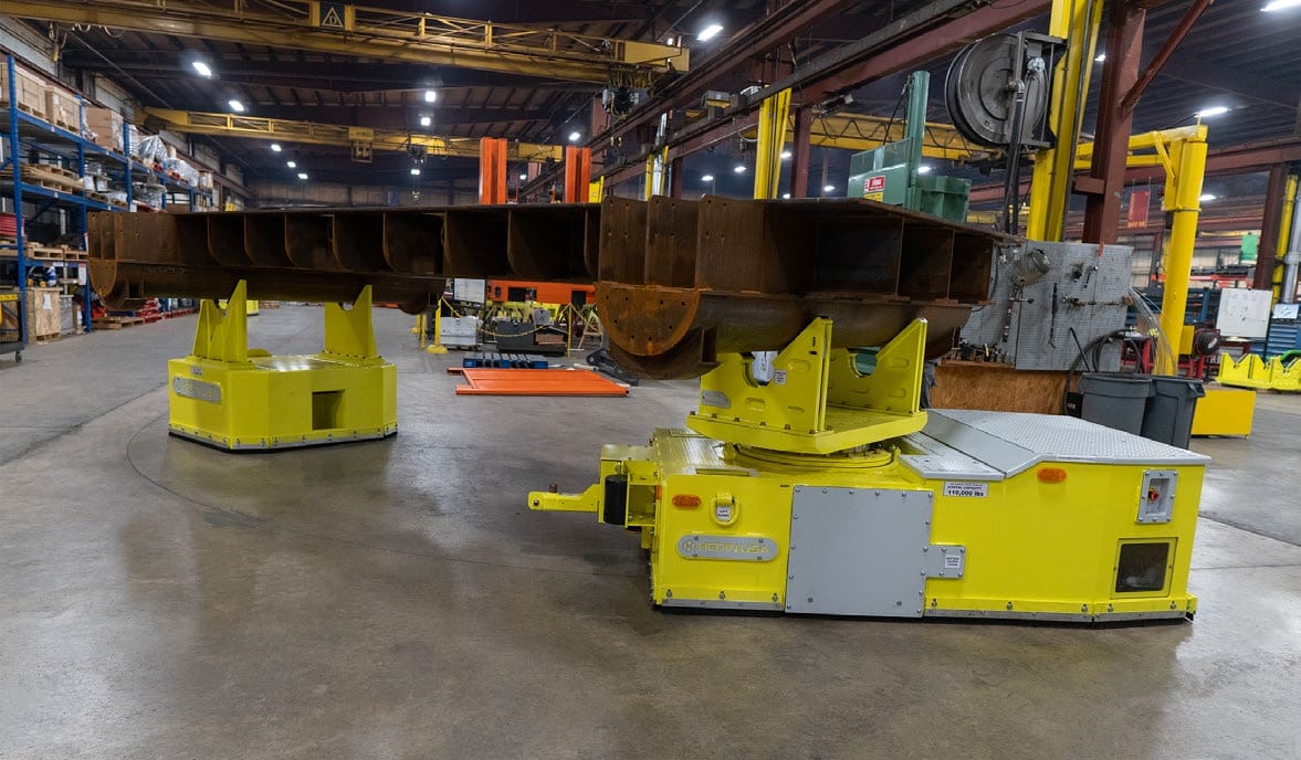 Automated Guided Vehicle System for Agricultural Equipment Assembly Image