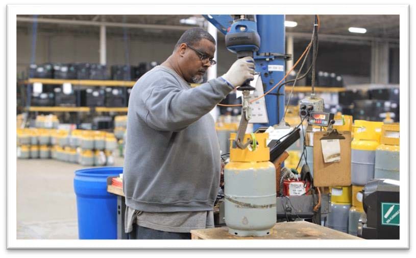 Reclamation Facility Replaces Manual Lifting with Gorbel® Easy Arm® Image