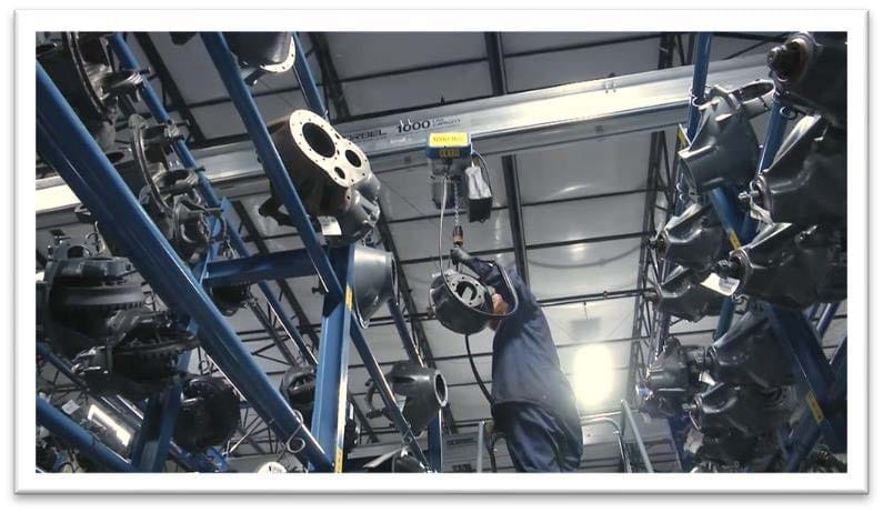 Headroom Concerns at Automotive Recycler Alleviated by Gorbel® GS Series Electric Chain Hoist Image