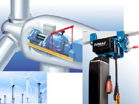 Demag’s Electric Chain Hoist For Wind Power Generation Station Maintenance
