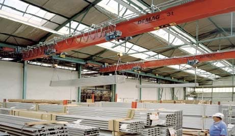Demag DR Pro Hoists with Simultaneous and Independent Hoists are the Ideal Solution for Handling Long Materials