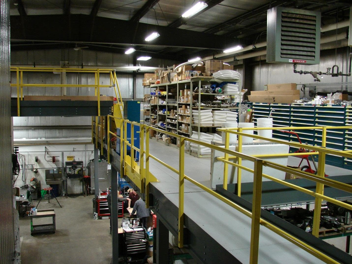 Catwalk Solution Bridges Old and New Mezzanine