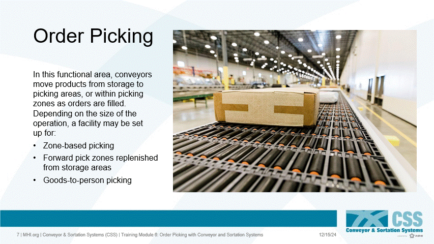 Conveyor and Sortation Essentials - Module 6 - Order Picking