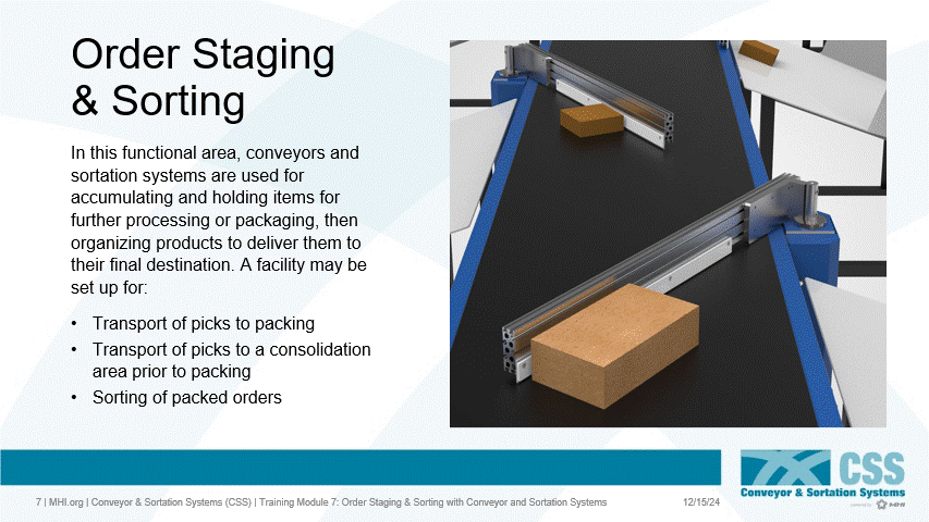 Conveyor and Sortation Essentials - Module 7 - Order Staging & Sorting