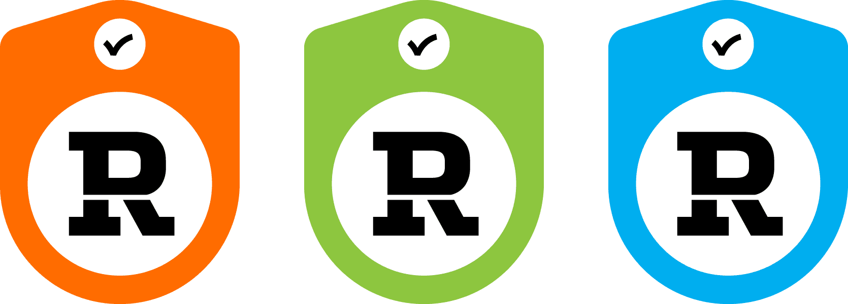 The three R-Mark certification badges