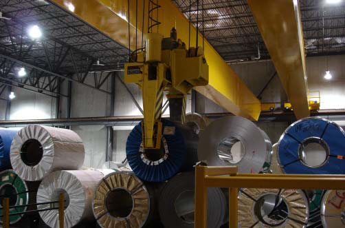 Demag CoilMaster Cranes Provides Multi-Level Stacking in an Automated Coil Storage System