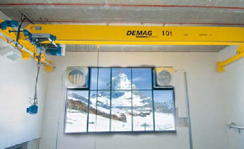 Demag Electric Rope Hoist Snowmaking Operation
