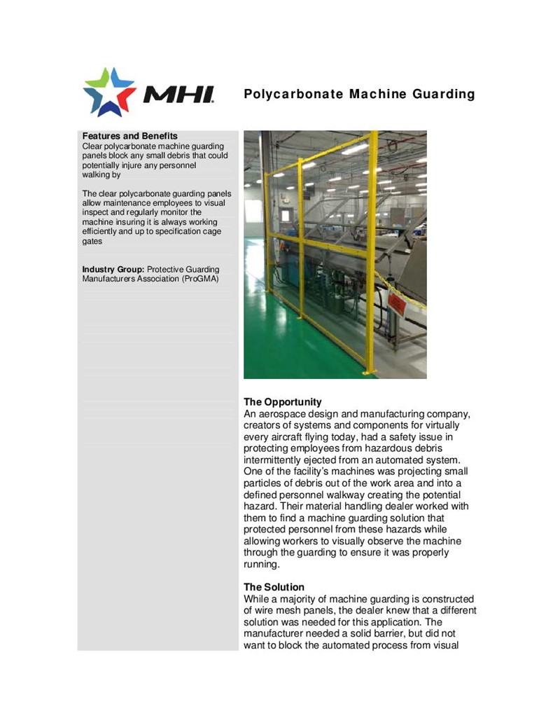 Polycarbonate Machine Guarding