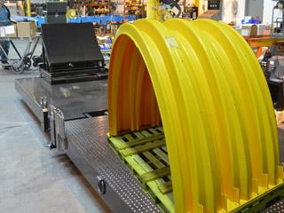 Dual Hinge Tilter for Stacking and Loading Infiltration System Chambers