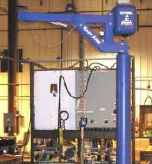 Easy Arm™ Intelligent Lifting Device In Action: Precision Placement Protects Pumps on Test Stand