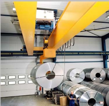 The New Demag DR Pro Hoist Provides Efficient Handling of 25 ton Steel Coils