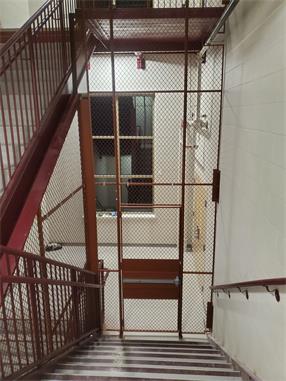 Wire Mesh Partitions to Secure Stairwell