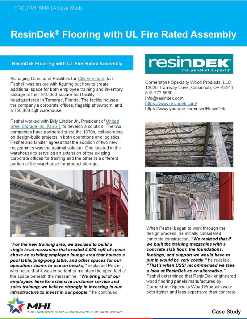 ResinDek® Flooring with UL Fire Rated Assembly