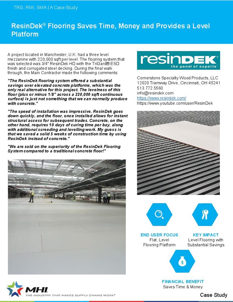 ResinDek® Flooring Saves Time, Money and Provides a Level Platform