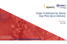 ORDER FULFILLMENT SYSTEMS FOR SAME DAY PICK-UP & DELIVERY