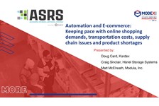 ASRS of MHI presents: ASRS as a solution for e-commerce, online shopping demands, high transportation costs, supply chain issues and product shortages